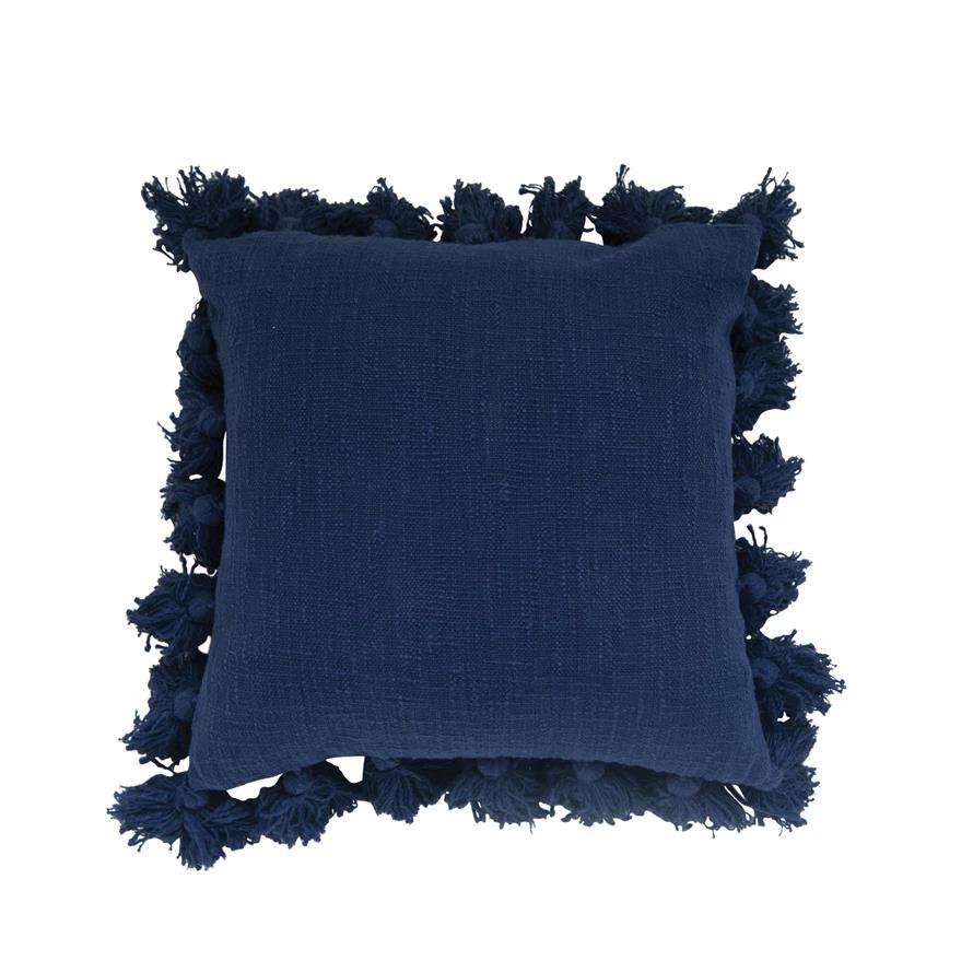 18" Square Cotton Pillow w/ Tassels