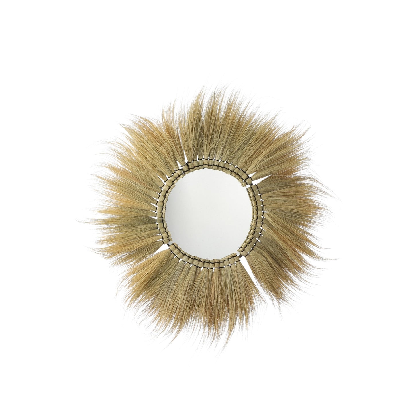 Sunset Small Round Grass Mirror