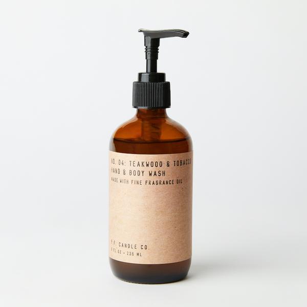 8oz. Hand & Body Wash Teakwood & Tocbacco