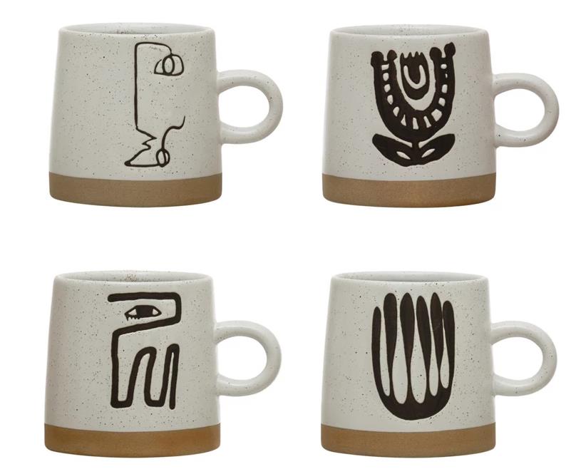 Abstract Stoneware Mug