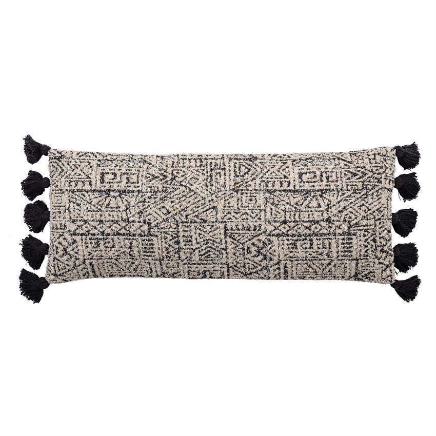 Woven Cotton & Jute Lumbar Pillow