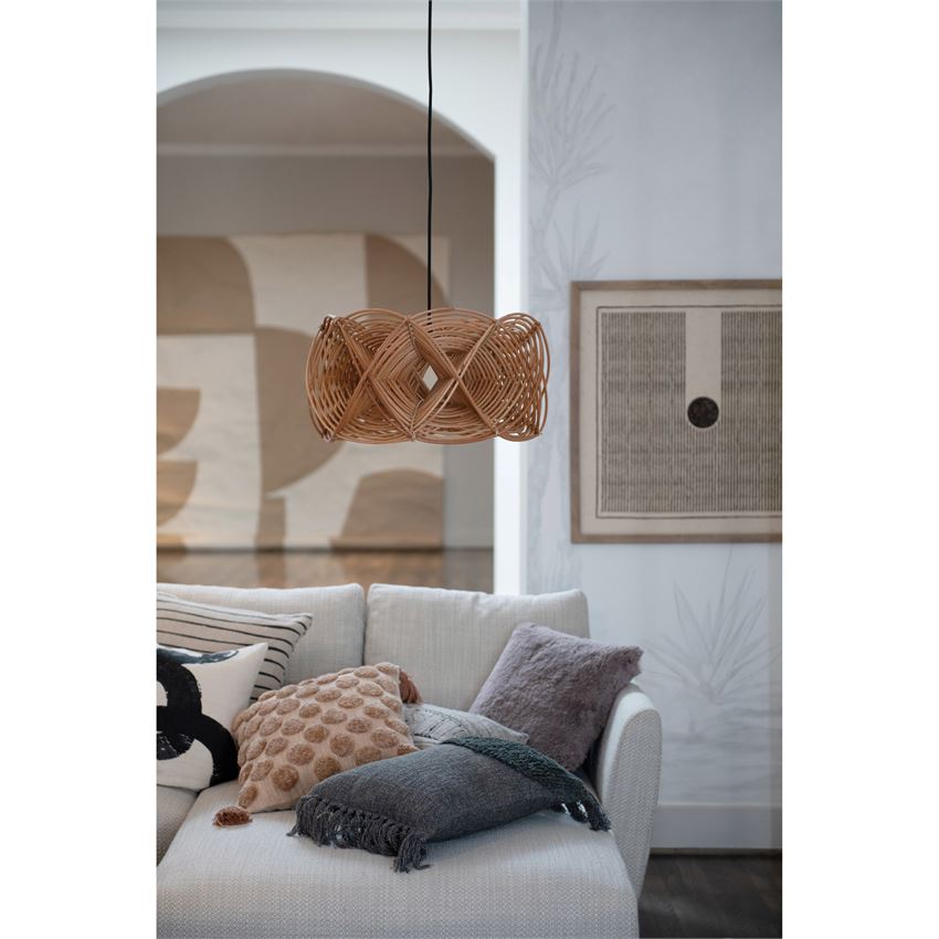Round Rattan Pendant Light