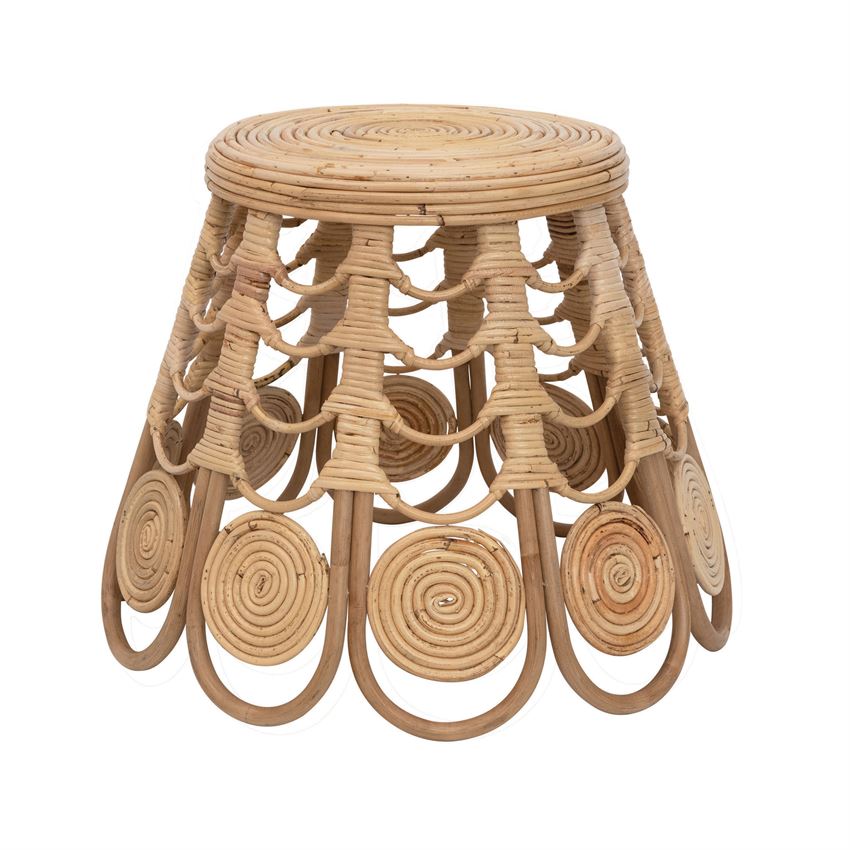 Tapered Rattan Stool