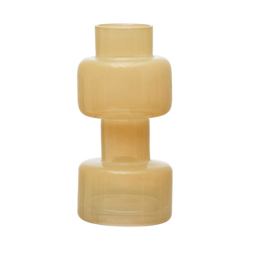Milky Yellow Glass Vase
