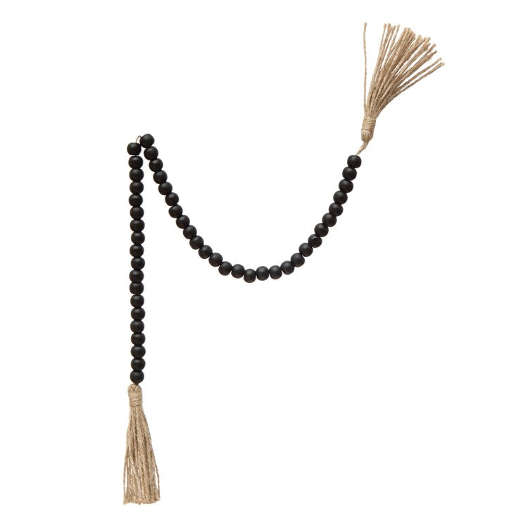 28"L Wood Bead Garland