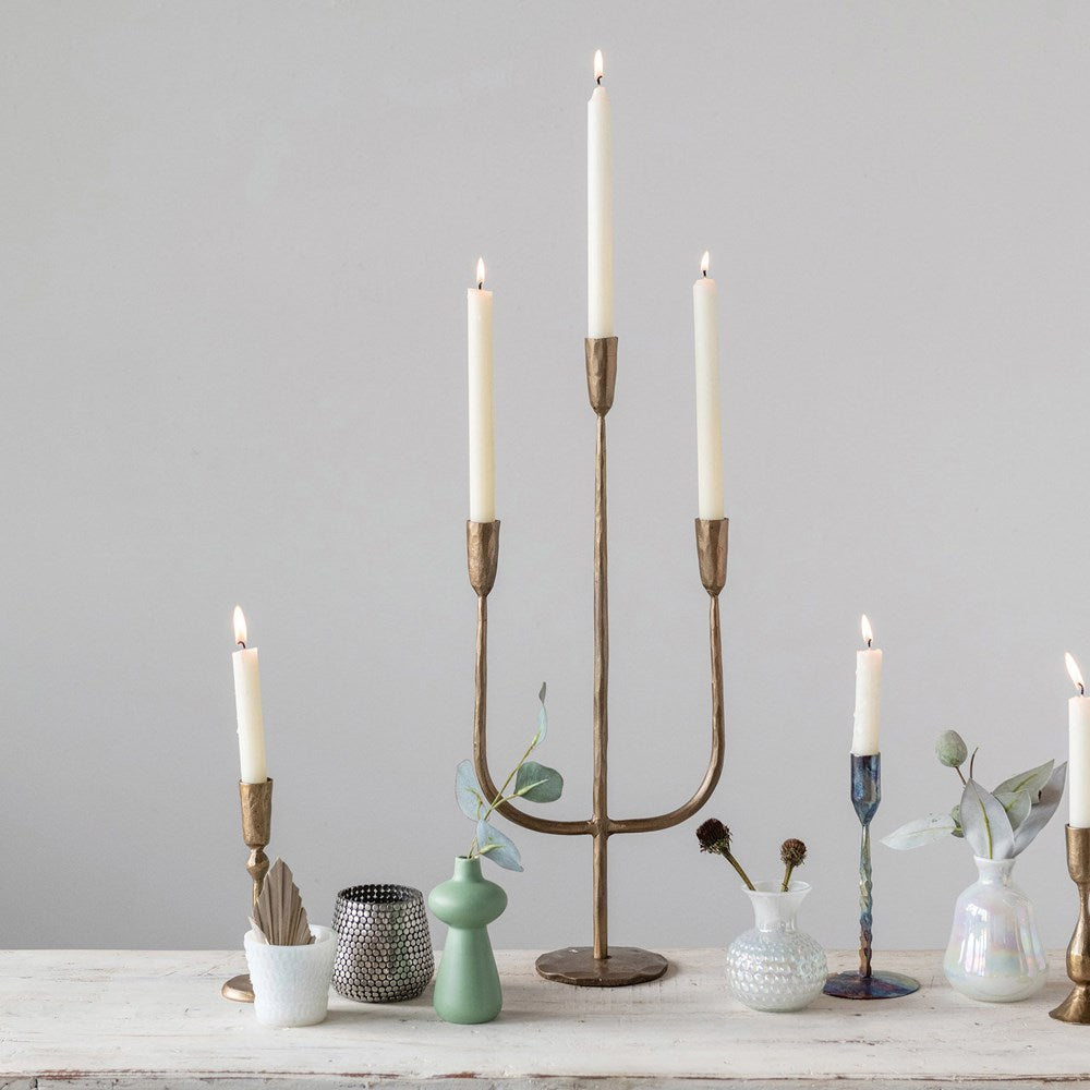 Hand-Forged Metal Candelabra