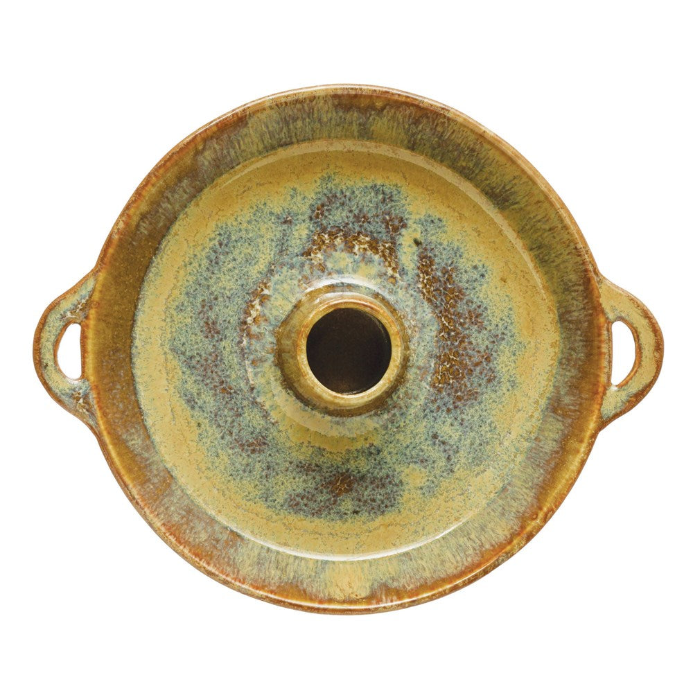 Stoneware Dish w/ Toothpick Holder