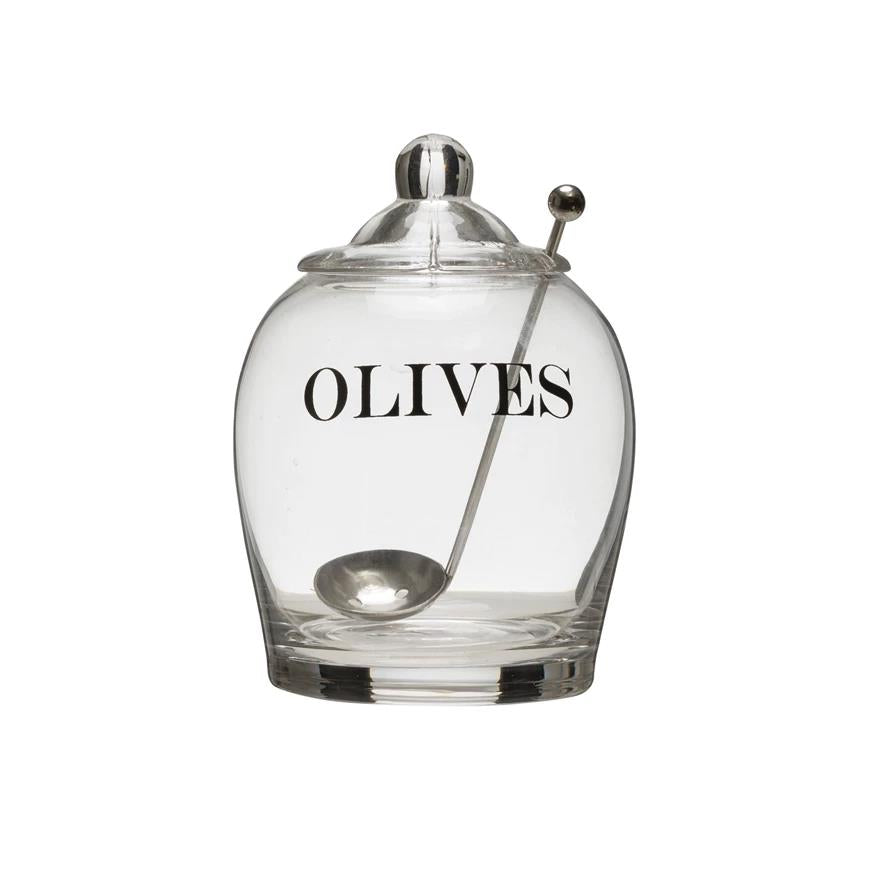 Glass Jar w/ Slotted Spoon