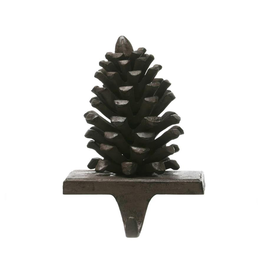 Cast Iron Pinecone Stocking Holder
