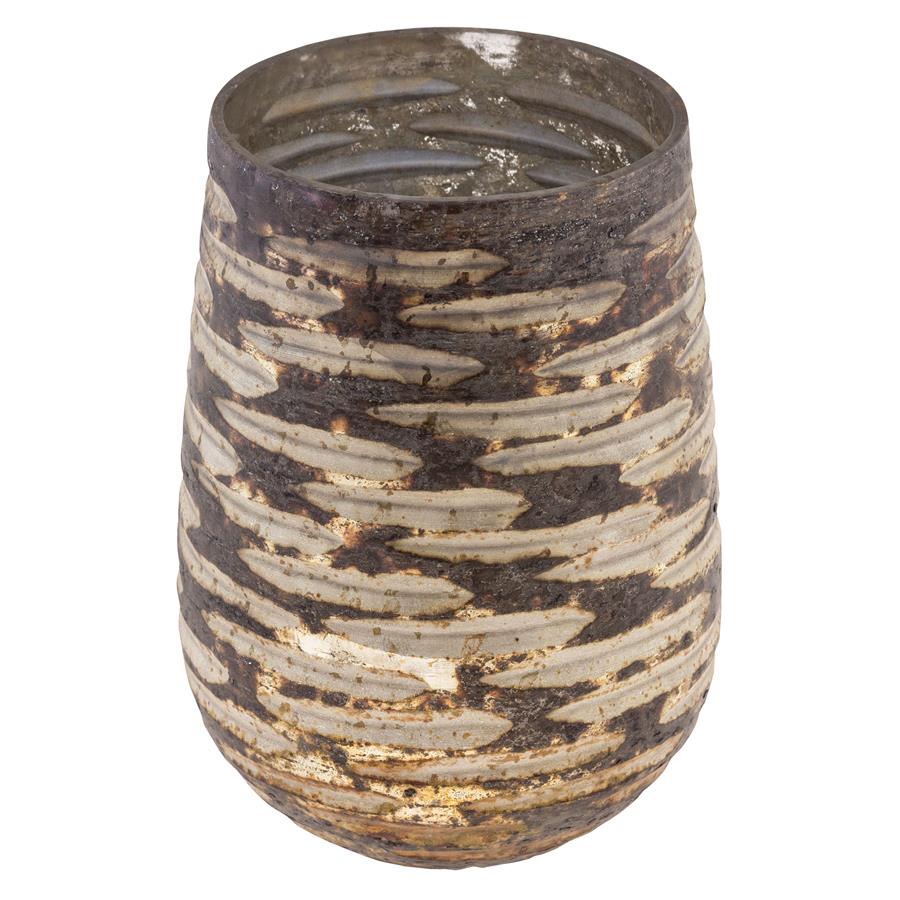 Large Barrel Mercury Glass Votive