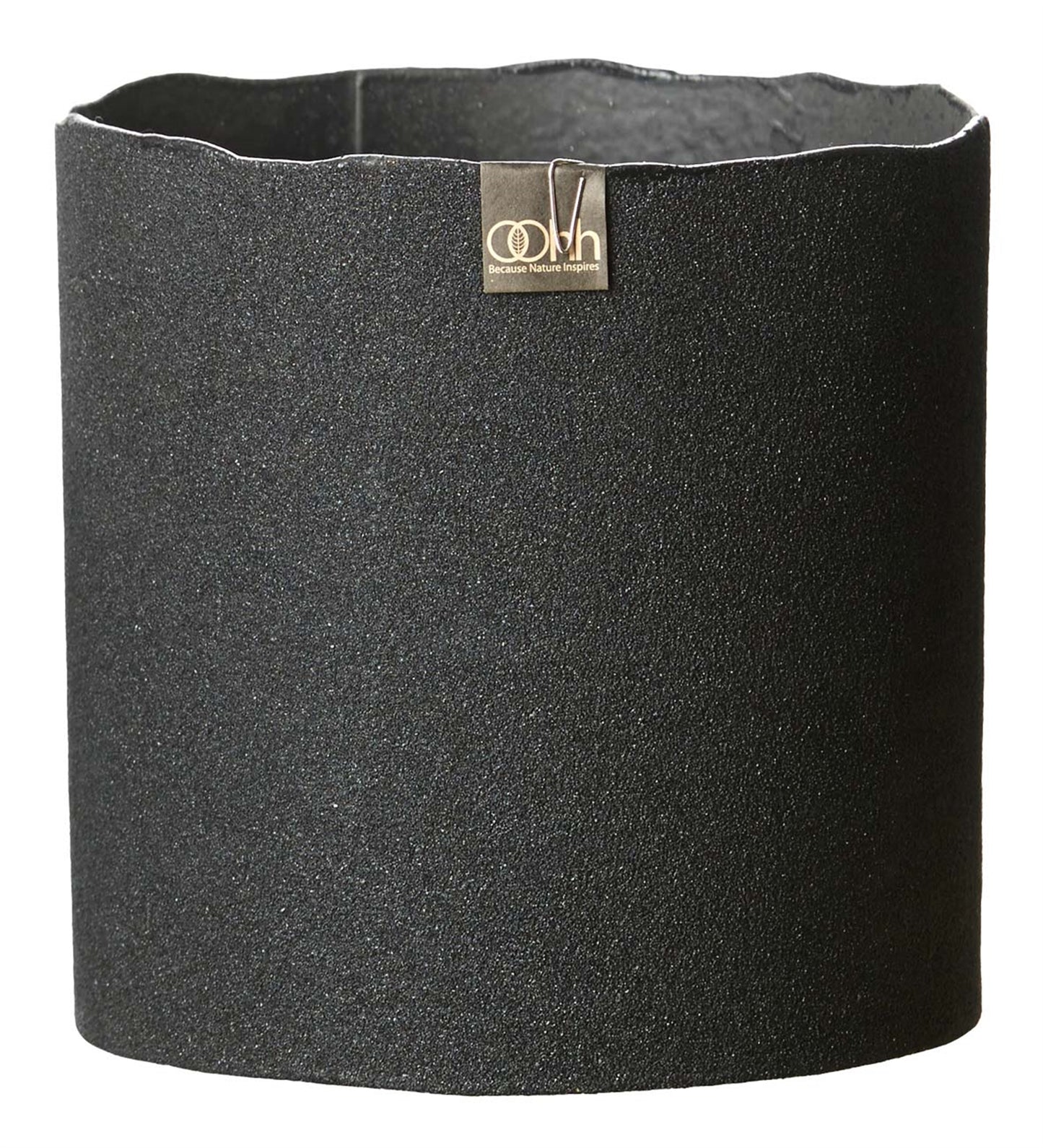 Lg. Recyled Paper 'Torn Edge' Pot, Black