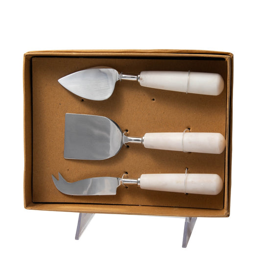 Set of 3 Marble Cheese Knives