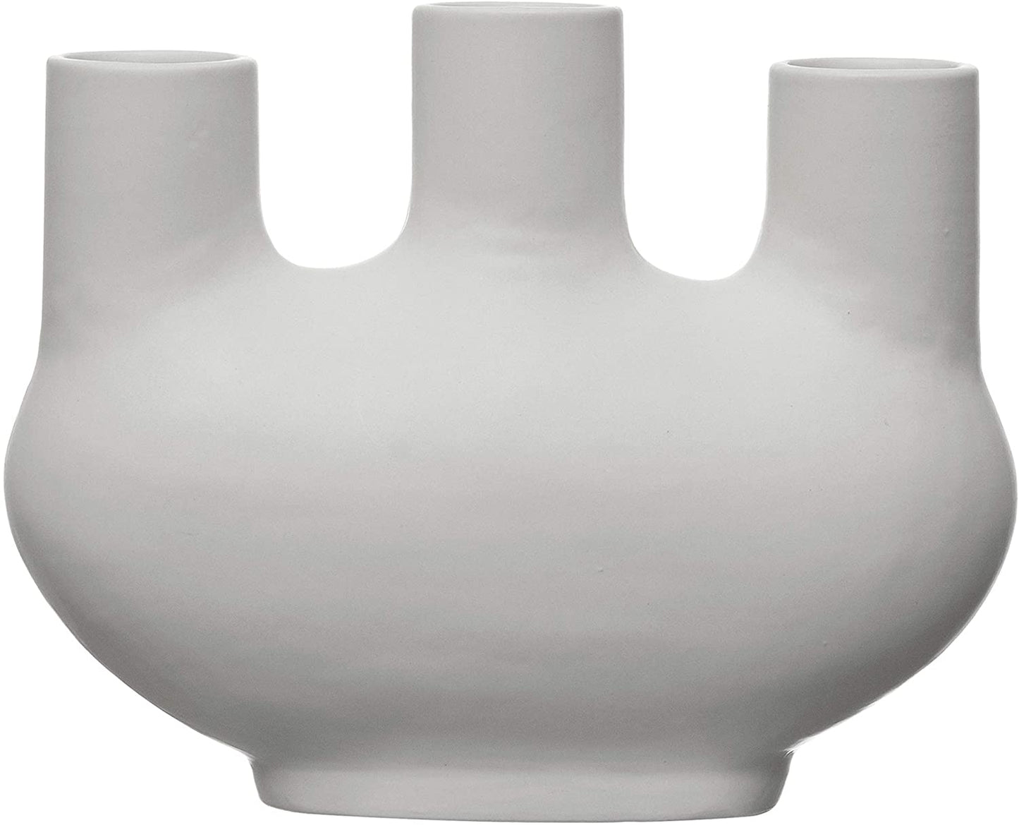 Stoneware Vase, Matte White