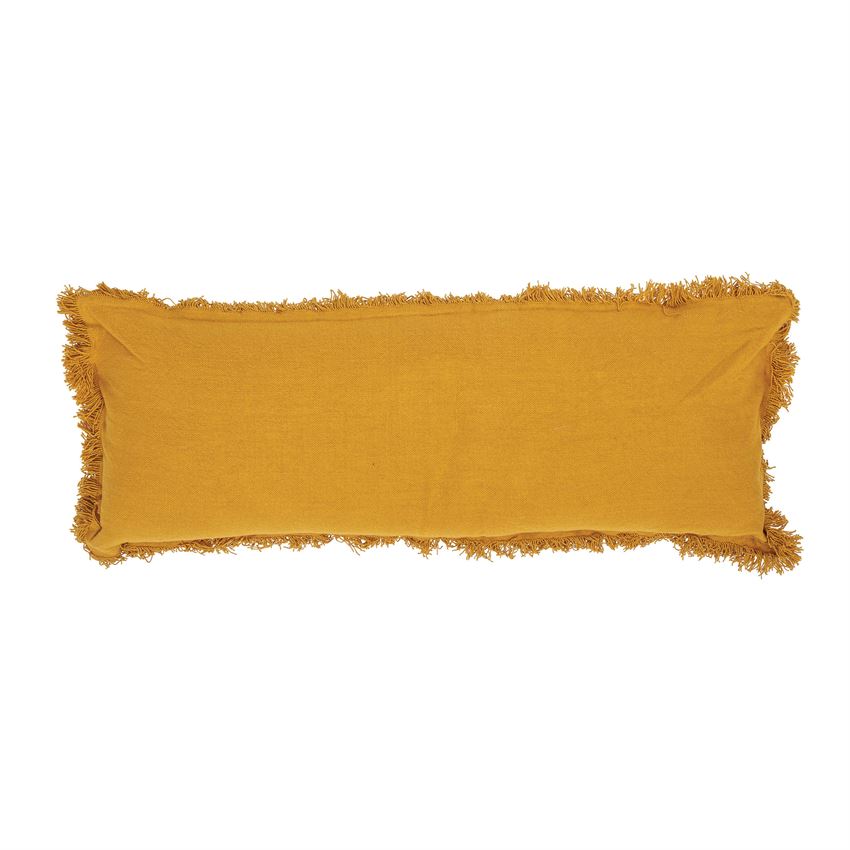 Mustard Cotton Lumbar Pillow
