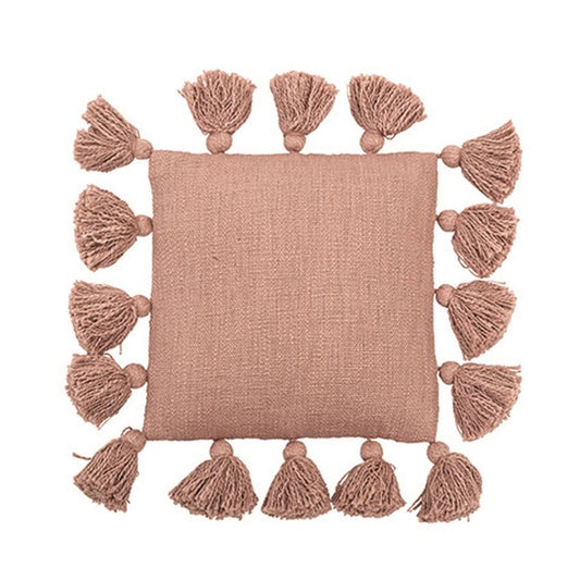 Square Cotton Pillow w/ Tassels