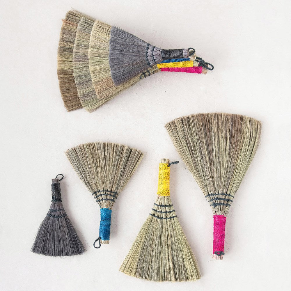 Whisk Brooms w/ Yarn Handles